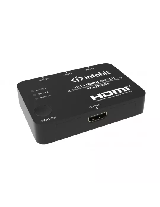 INFOBIT ISWITCHS301 Switcher 3x1 HDMI 4K60 Infobit iSwitch S301