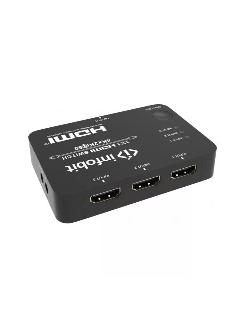 INFOBIT ISWITCHS301 Conmutador 3x1 HDMI 4K60 Infobit iSwitch S301 INFOBIT INFISWITCHS301 | MusicGoodDeal