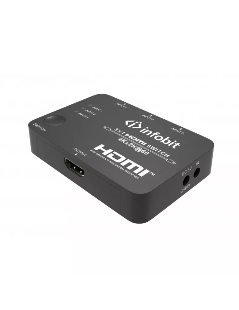 INFOBIT ISWITCHS301 Switcher 3x1 HDMI 4K60 Infobit iSwitch S301
