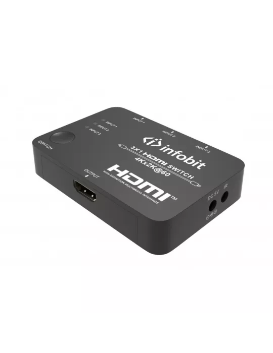 INFOBIT ISWITCHS301 Conmutador 3x1 HDMI 4K60 Infobit iSwitch S301 INFOBIT INFISWITCHS301 | MusicGoodDeal