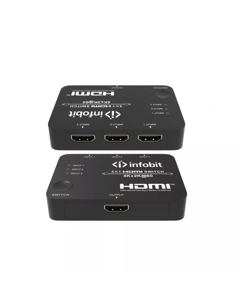 INFOBIT ISWITCHS301 Switcher 3x1 HDMI 4K60 Infobit iSwitch S301 INFOBIT INFISWITCHS301 | MusicGoodDeal