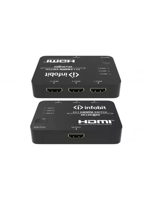 INFOBIT ISWITCHS301 Switcher 3x1 HDMI 4K60 Infobit iSwitch S301 INFOBIT INFISWITCHS301 | MusicGoodDeal