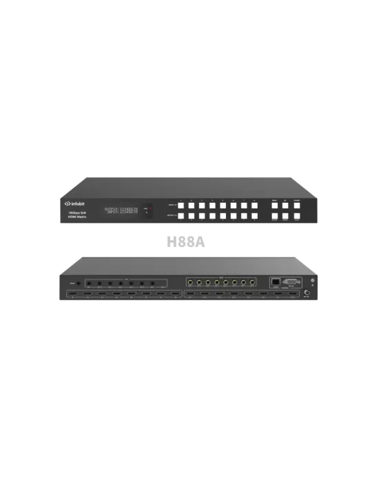 INFOBIT IMATRIXH88A Conmutador de matriz iMatrix H88A 8x HDMI In   8x (HDMI Audio)Out UHD INFOBIT INFIMATRIXH88A | MusicGoodDe