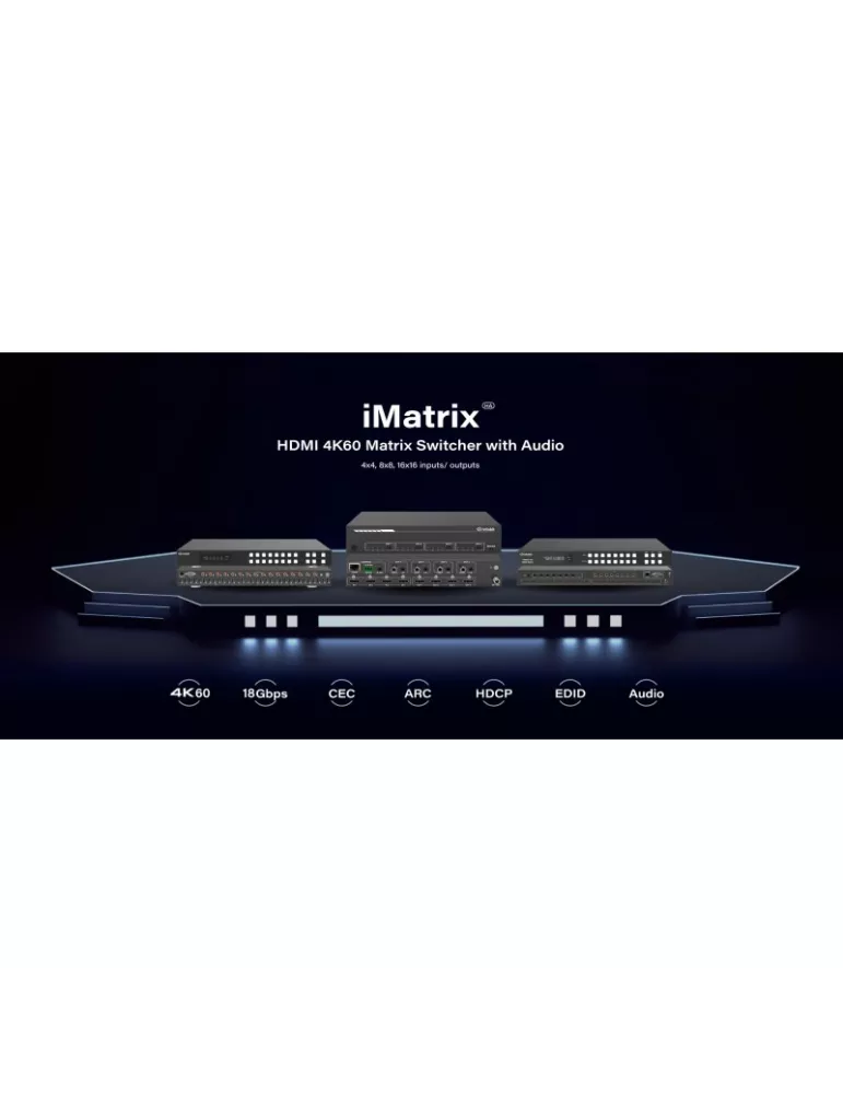 INFOBIT IMATRIXH88A Matrix switcher iMatrix H88A 8x HDMI In   8x (HDMI Audio)Out UHD INFOBIT INFIMATRIXH88A | MusicGoodDeal