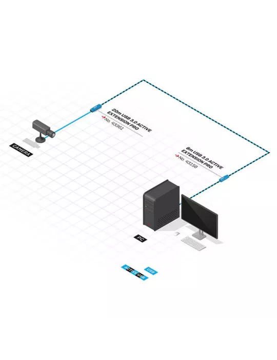 LINDY 43361 Lindy Active Extension Cable Pro USB 3.0 20m LINDY LIN43361 | MusicGoodDeal