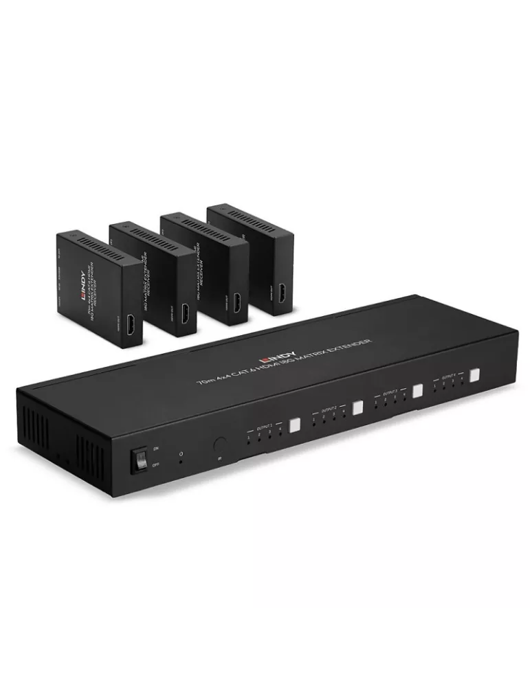 LINDY 38328 Lindy Extender Cat.6 Matrix 4x4 HDMI 4K60 70m LINDY LIN38328 | MusicGoodDeal