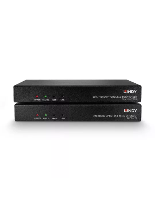 LINDY 38174  Kit extensor de fibra óptica HDMI 2.0 18G e IR 300m LINDY LIN38174 | MusicGoodDeal