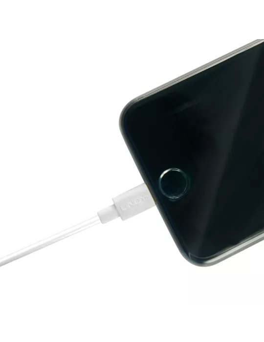 LINDY 31327 Câble USB vers Lightning Blanc 2m