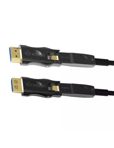 INFOBIT AOCHDMIDD60L Cable FO 60m HDMI D D Conectores Desmontables - AOC-HDMI-DD60L INFOBIT INFAOCHDMIDD60L | MusicGoodDeal