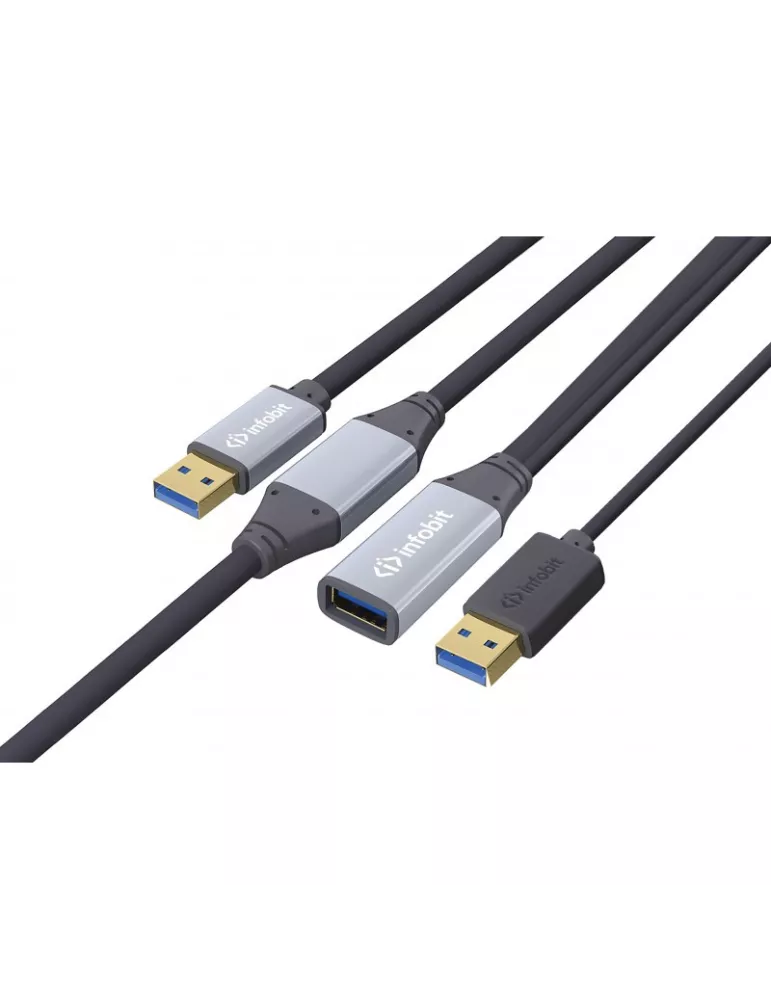 INFOBIT USBU4CC4012 Active copper extension cable 12m USB4 C (M M) 40Gbps - Infobit iCable - U4-CC4012 INFOBIT INFUSBU4CC4012