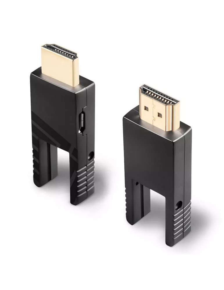 LINDY 38321 - Micro-HDMI 18G Hybrid Fiber Optic Cable with HDMI   DVI Detachable Connectors 20m LINDY LIN38321 | MusicGoodDeal
