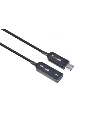 INFOBIT AOCUSB30AMAF30 Aktives Glasfaserkabel 30m USB3.0 Typ A(M) auf A(F) kompatibel mit USB2.0 Infobit - AOC-USB30-AMAF-30 I 2