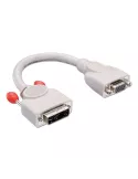LINDY 41222 Lindy Cable de monitor DVI-A macho a HD-15 hembra 20cm LINDY LIN41222 | MusicGoodDeal