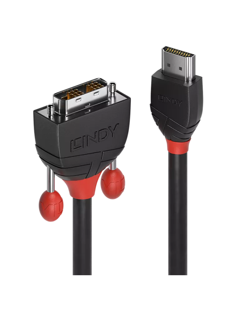 LINDY 36271  Cable HDMI a DVI-D Black Line de 1 m LINDY LIN36271 | MusicGoodDeal