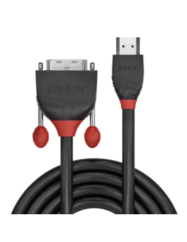 LINDY 36274 : Câble HDMI vers DVI-D Black Line 5m 2