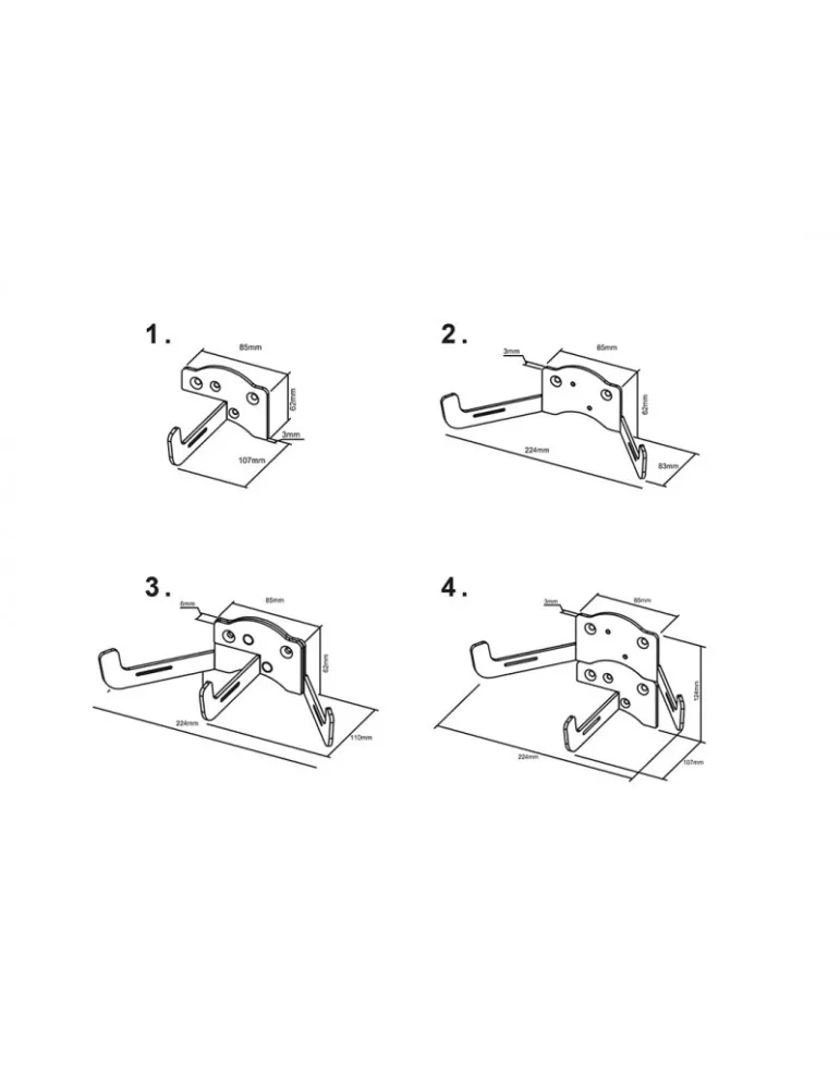 MULTIBRACKETS 4134 Steel cable management wall bracket Cable management MULTIBRACKETS MUL4134 | MusicGoodDeal