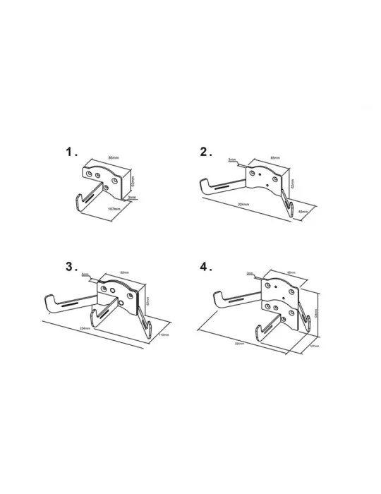 MULTIBRACKETS 4134 Steel cable management wall bracket Cable management MULTIBRACKETS MUL4134 | MusicGoodDeal
