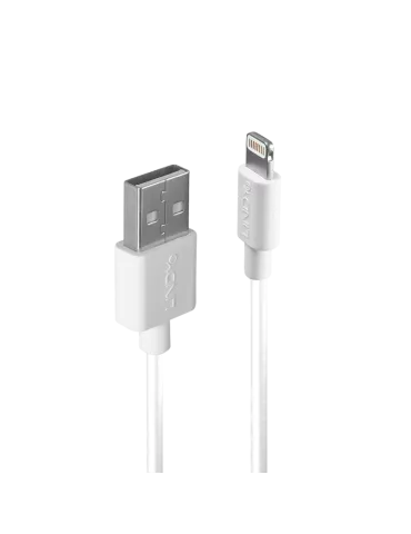LINDY 31328 Câble USB vers Lightning Blanc 3m