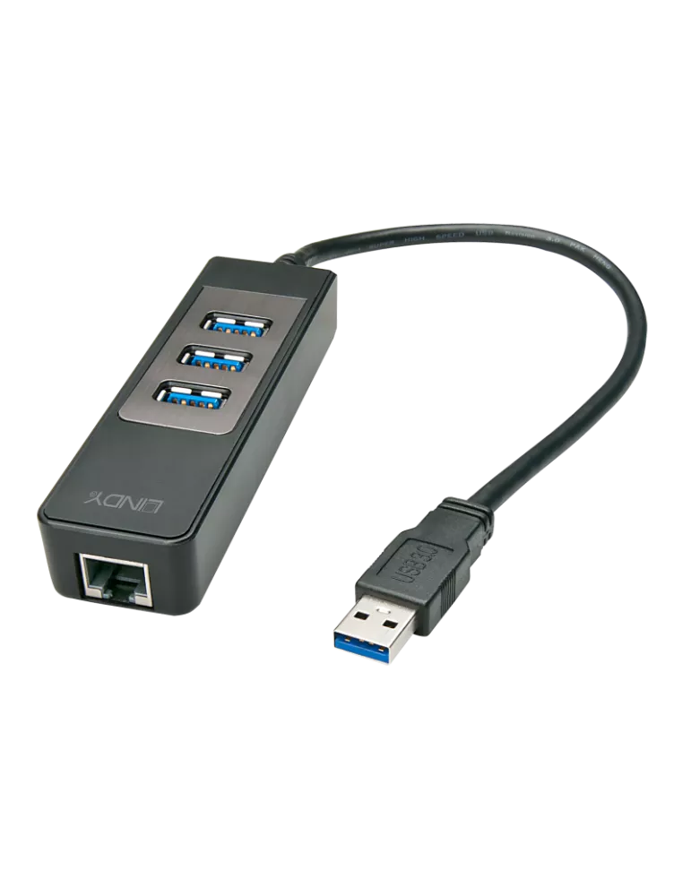 LINDY 43176 Hub conversor Lindy USB 3.0 y Ethernet Gigabit LINDY LIN43176 | MusicGoodDeal