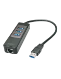 LINDY 43176 Lindy  Convertisseur Hub USB 3.0 & Ethernet Gigabit