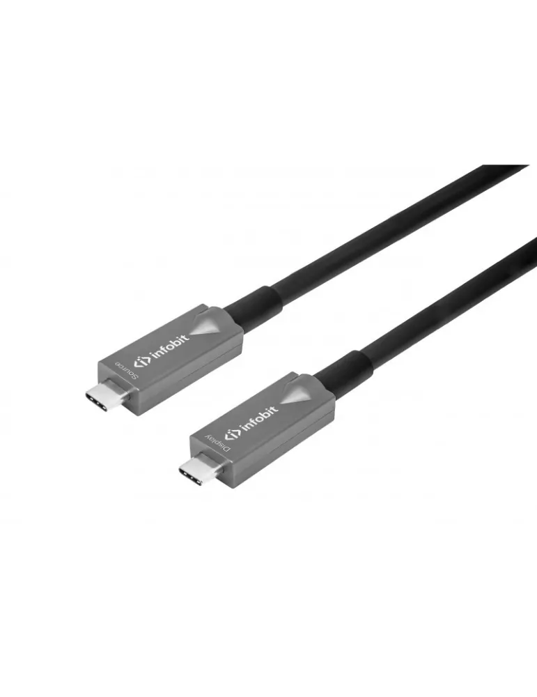 INFOBIT AOCUSB31CCDV03 Active fiber optic cable 3m USB-C to USB-C Data   Video AOC-USB31-CCDV-03 INFOBIT INFAOCUSB31CCDV03 | M