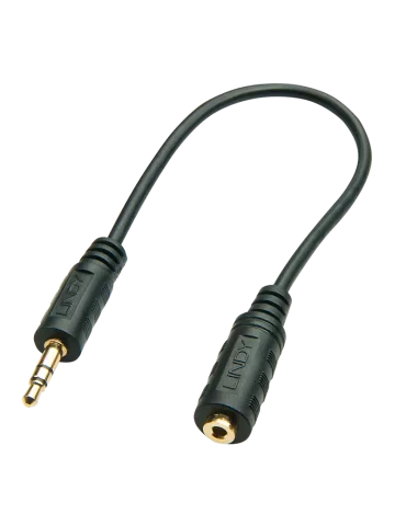 LINDY 35699  Premium audio cable 35mm male jack to 25mm female jack 20cm LINDY LIN35699 | MusicGoodDeal