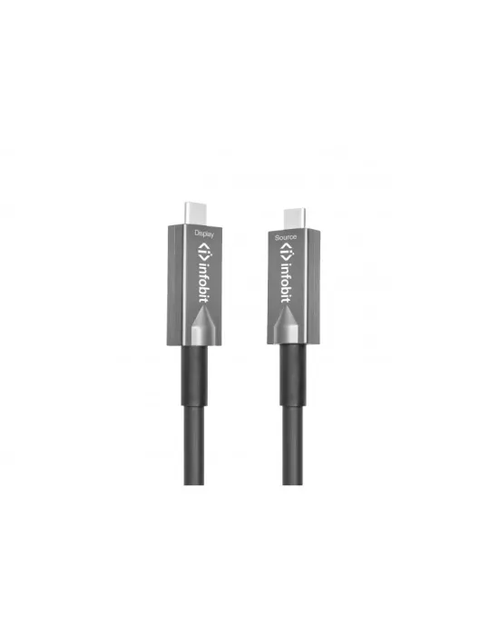 INFOBIT AOCUSB31CCDV10 Cable optique  AOC-USB31-CCDV-10 USB-C vers USB-C 10m (data-vidéo-PD)