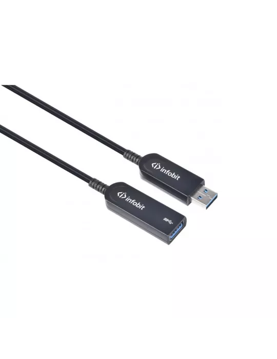 INFOBIT AOCUSB30AMAF10 Active fiber optic cable 10m USB3.0 Type A(M) to A(F) USB2.0 compatible Infobit - AOC-USB30-AMAF-10 INF