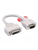 LINDY 41223 Lindy Cable adaptador DVI-A (analógico) hembra a HD-15 (VGA) macho 20cm LINDY LIN41223 | MusicGoodDeal