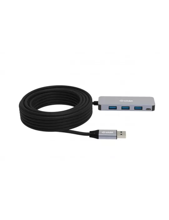 INFOBIT USBACCH14 Active Cooper USB3.0 Hub 10m Cable - Infobit iCable-USB-ACC-H14 INFOBIT INFUSBACCH14 | MusicGoodDeal