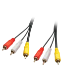LINDY 35697  Premium audio video cable 3 x RCA (Cinch) male male 20m LINDY LIN35697 | MusicGoodDeal