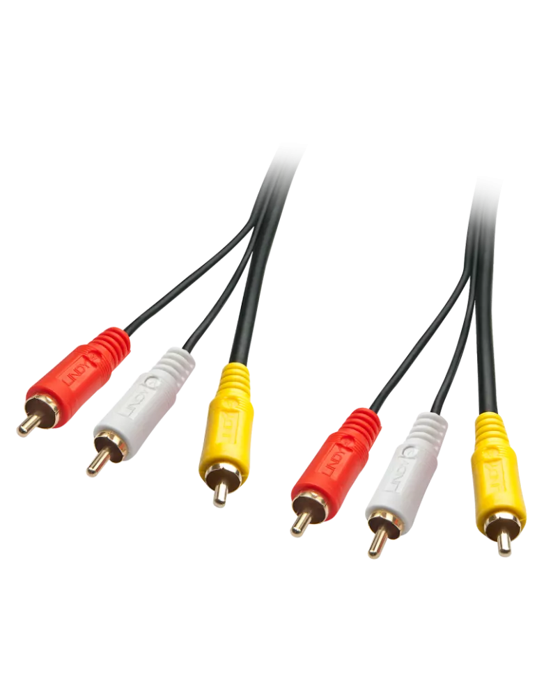 LINDY 35695 Cable de audio y vídeo premium 3 x RCA (cinch) macho macho 10m LINDY LIN35695 | MusicGoodDeal