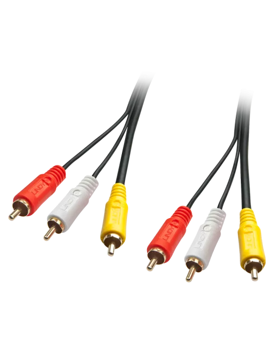 LINDY 35695 Cable de audio y vídeo premium 3 x RCA (cinch) macho macho 10m LINDY LIN35695 | MusicGoodDeal