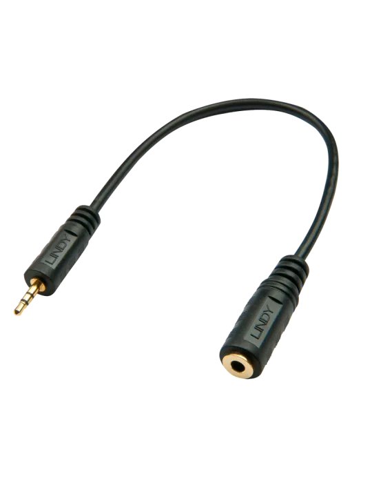 LINDY 35698  Premium audio cable 25mm male jack to 35mm female jack 20cm LINDY LIN35698 | MusicGoodDeal