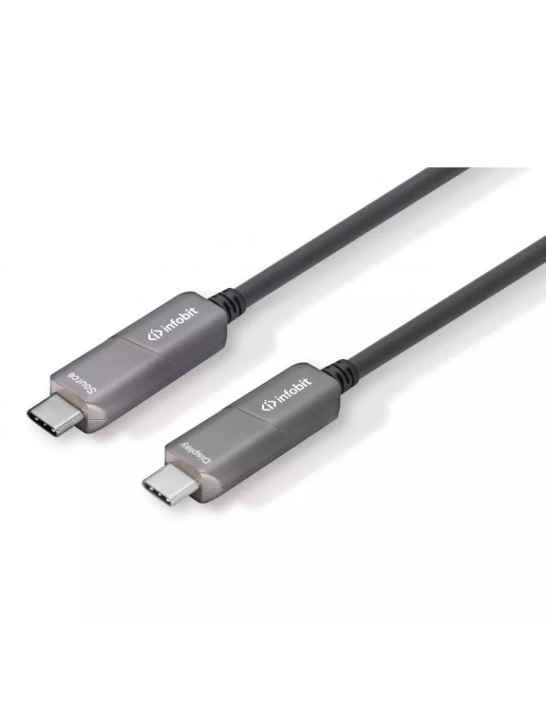 INFOBIT AOCUSB31CCV05 Active fiber optic cable 5m USB-C to USB-C video AOC-USB31-CCV-05 INFOBIT INFAOCUSB31CCV05 | MusicGoodDe