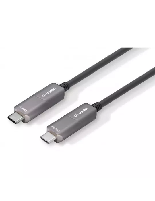 INFOBIT AOCUSB31CCV05 Active fiber optic cable 5m USB-C to USB-C video AOC-USB31-CCV-05 INFOBIT INFAOCUSB31CCV05 | MusicGoodDe