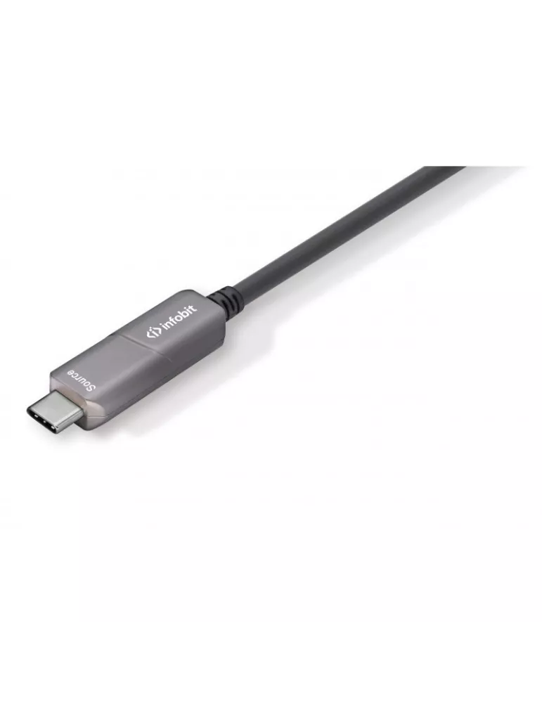INFOBIT AOCUSB31CCV15 Aktives Glasfaserkabel 15m USB-C auf USB-C Video AOC-USB31-CCV-15 INFOBIT INFAOCUSB31CCV15 | MusicGoodDe