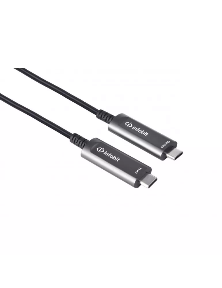 INFOBIT AOCUSB31CCD10 Active fiber optic cable 10m USB-C to USB-C DATA AOC-USB31-CCD-10 INFOBIT INFAOCUSB31CCD10 | MusicGoodDe
