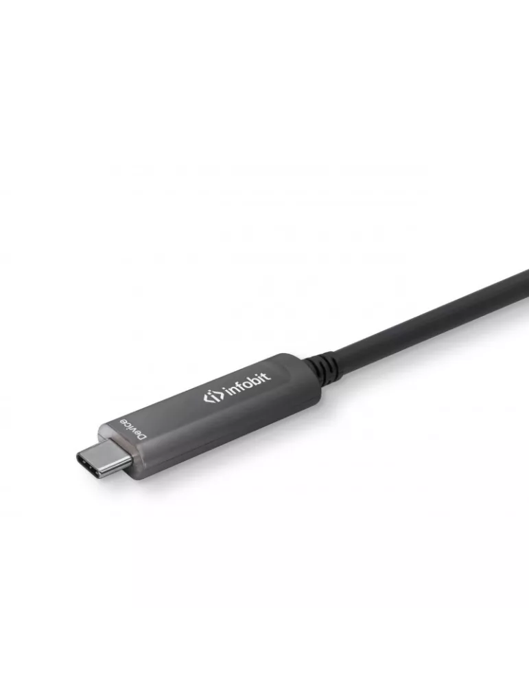 INFOBIT AOCUSB31CCD05 Aktives Glasfaser-Kabel 5m USB-C auf USB-C DATA AOC-USB31-CCD-05 INFOBIT INFAOCUSB31CCD05 | MusicGoodDea