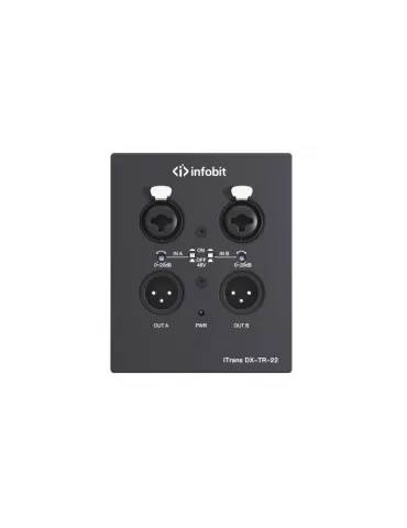 INFOBIT DXTR22 DANTE wall-mounted encoder   decoder with PoE and XLR - Infobit iTrans DX-TR-22 INFOBIT INFDXTR22 | MusicGoodDe 2