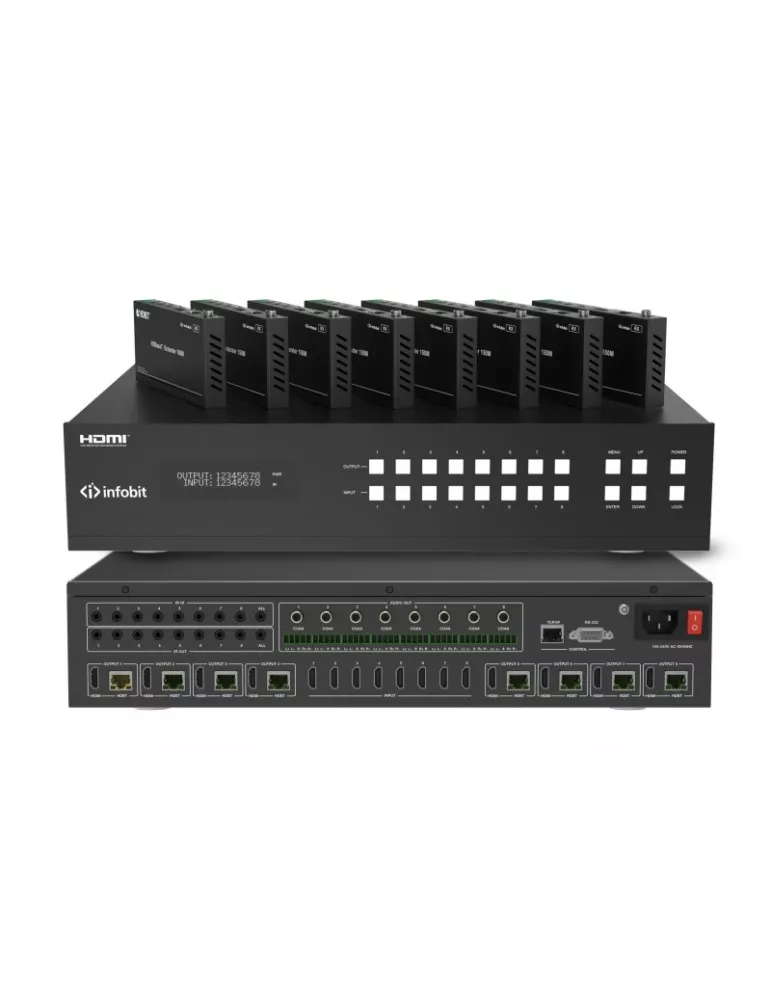 INFOBIT IMATRIXH88H150 Matrice switcher  iMatrix H88H150 8x HDMI In / 8x HDMI Out +HDBaseT