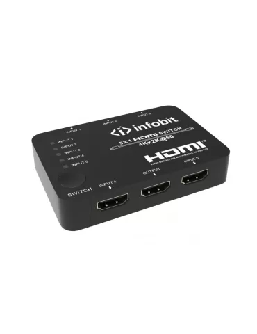 INFOBIT ISWITCHS501 Switcher 5x1 HDMI 4K60 Infobit iSwitch S501 INFOBIT INFISWITCHS501 | MusicGoodDeal