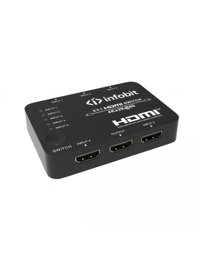 INFOBIT ISWITCHS501 Conmutador 5x1 HDMI 4K60 Infobit iSwitch S501 INFOBIT INFISWITCHS501 | MusicGoodDeal