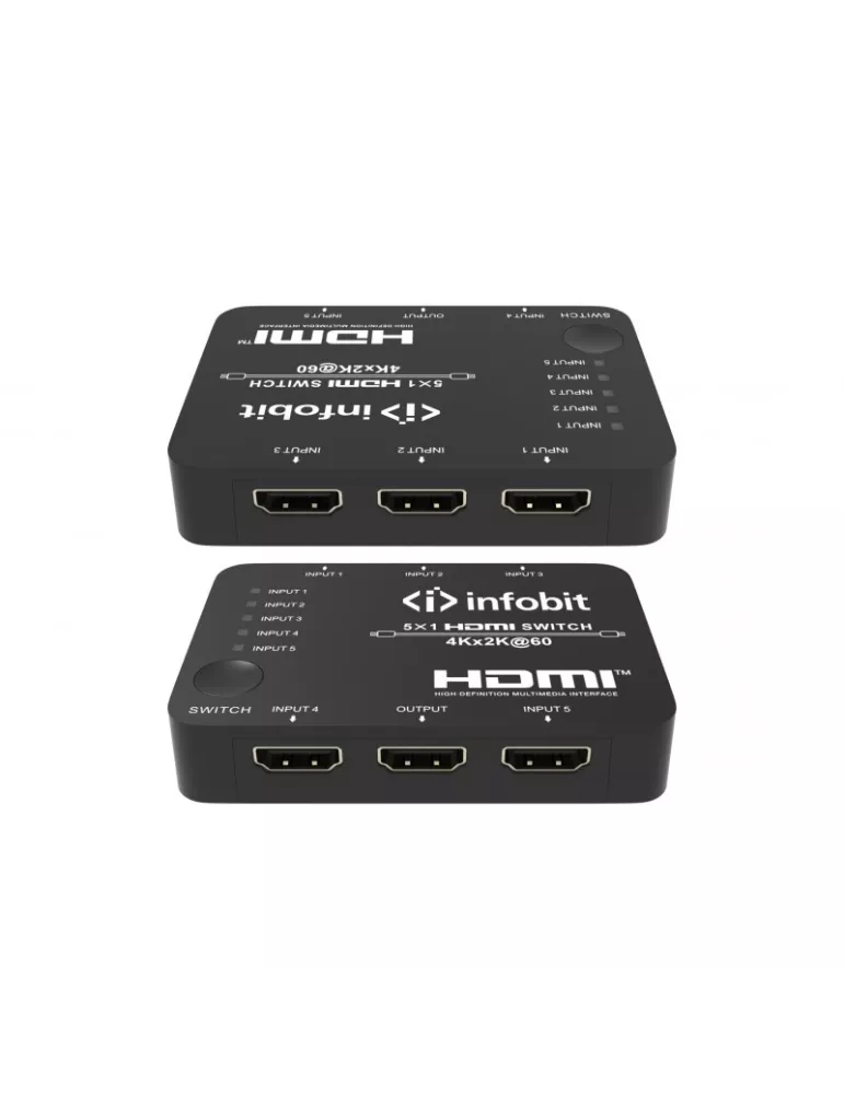 INFOBIT ISWITCHS501 Switcher 5x1 HDMI 4K60 Infobit iSwitch S501 INFOBIT INFISWITCHS501 | MusicGoodDeal