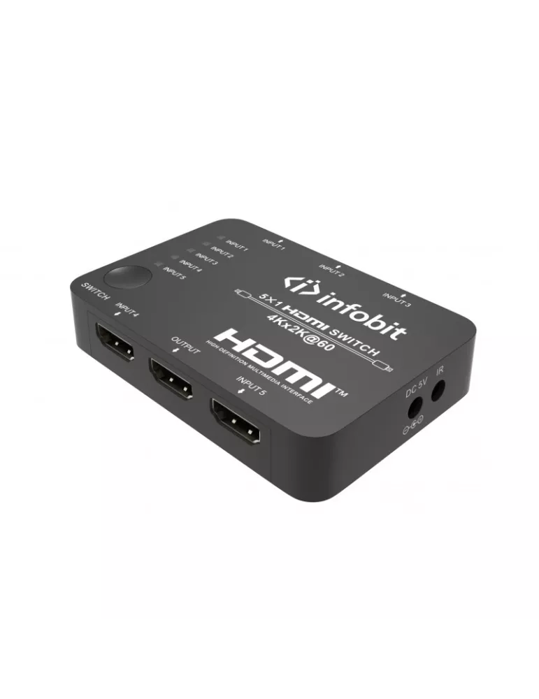 INFOBIT ISWITCHS501 Switcher 5x1 HDMI 4K60 Infobit iSwitch S501