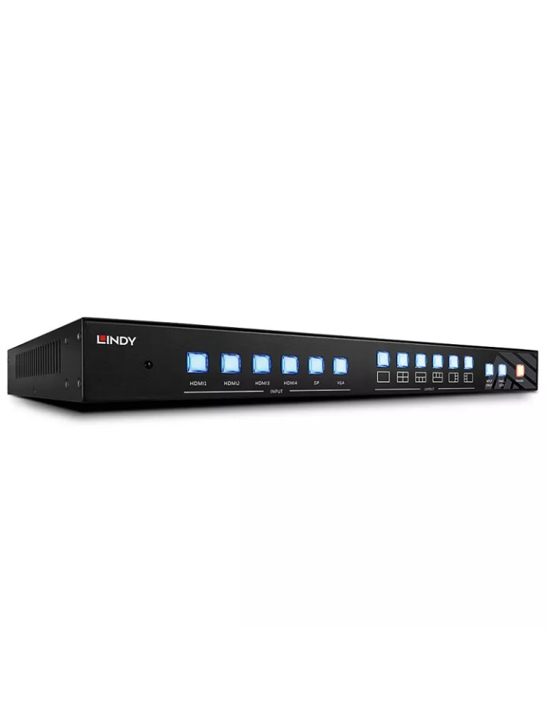 LINDY 38156 Switch Processeur Multi AV vers HDMI 2.0 6 ports 18G