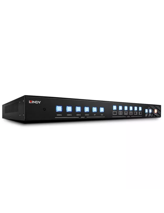 LINDY 38156 Switch Processeur Multi AV vers HDMI 2.0 6 ports 18G
