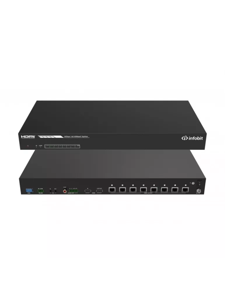 INFOBIT ISWITCH108H150 Splitter 1x8 HDBaseT 4K60 Infobit iSwitch 108H150 INFOBIT INFISWITCH108H150 | MusicGoodDeal