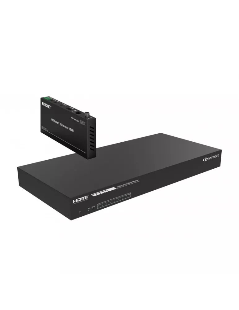 INFOBIT ISWITCH108H150 Splitter 1x8 HDBaseT 4K60 Infobit iSwitch 108H150 INFOBIT INFISWITCH108H150 | MusicGoodDeal