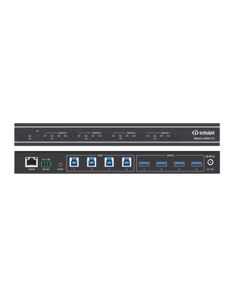 INFOBIT IMATRIXUB44V2 USB Matrix iMatrix UB44-V2 USB3.2 4x4 mit IP Kontrolle INFOBIT INFIMATRIXUB44V2 | MusicGoodDeal